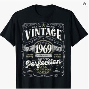 55th Birthday Top for Men, Vintage 1969 Aged to Perfection T-Shirt size XL